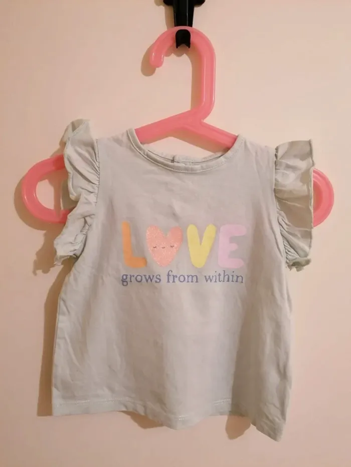 Lot tee-shirt fille été 12 mois - photo numéro 2
