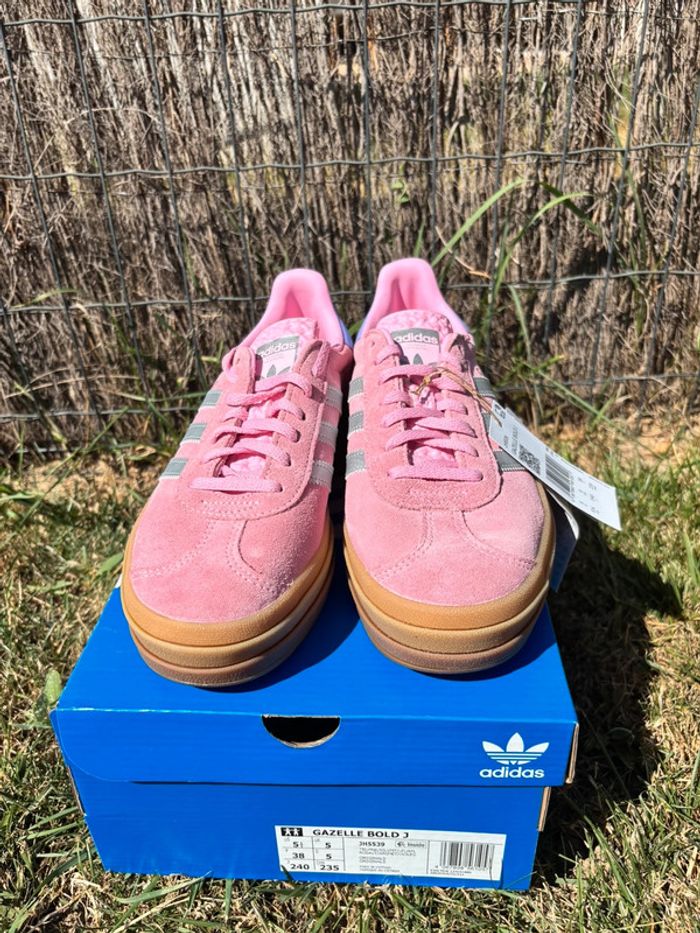 Baskets Basses Femme Adidas Gazelle Bold Rose -Taille 38 - photo numéro 8