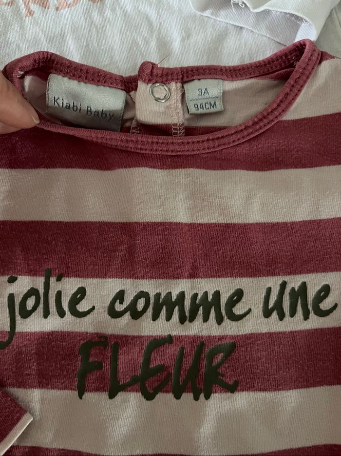 Lot 2 t-shirts manches longues fille - photo numéro 2
