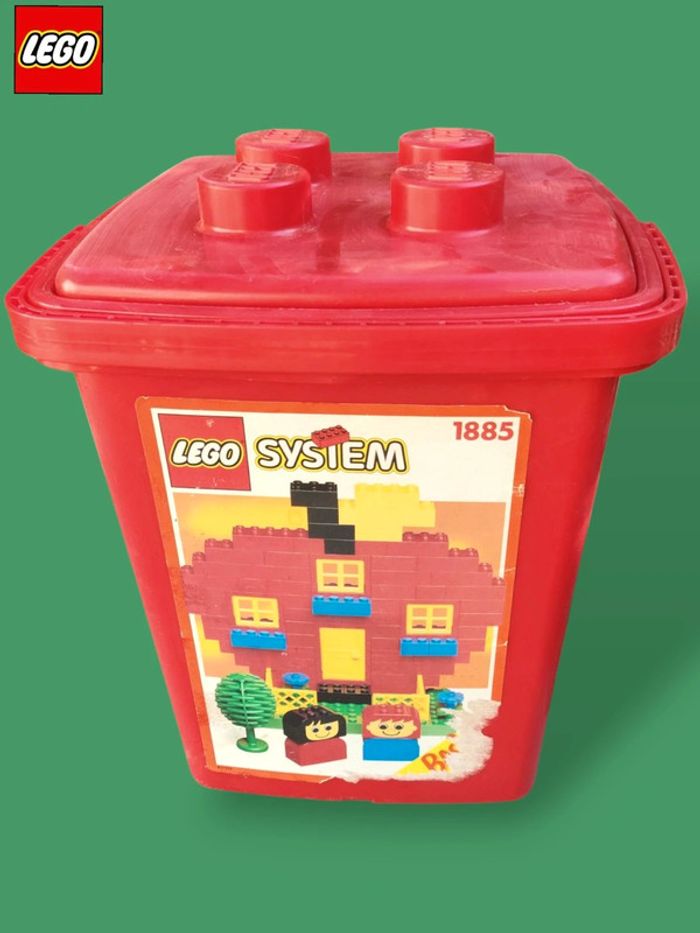 Boîte Lego system 1885 de 1992 avec 1,2kg de pièces en vrac - photo numéro 4