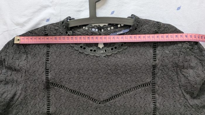 Blouse noire dentelle Kiabi - photo numéro 4