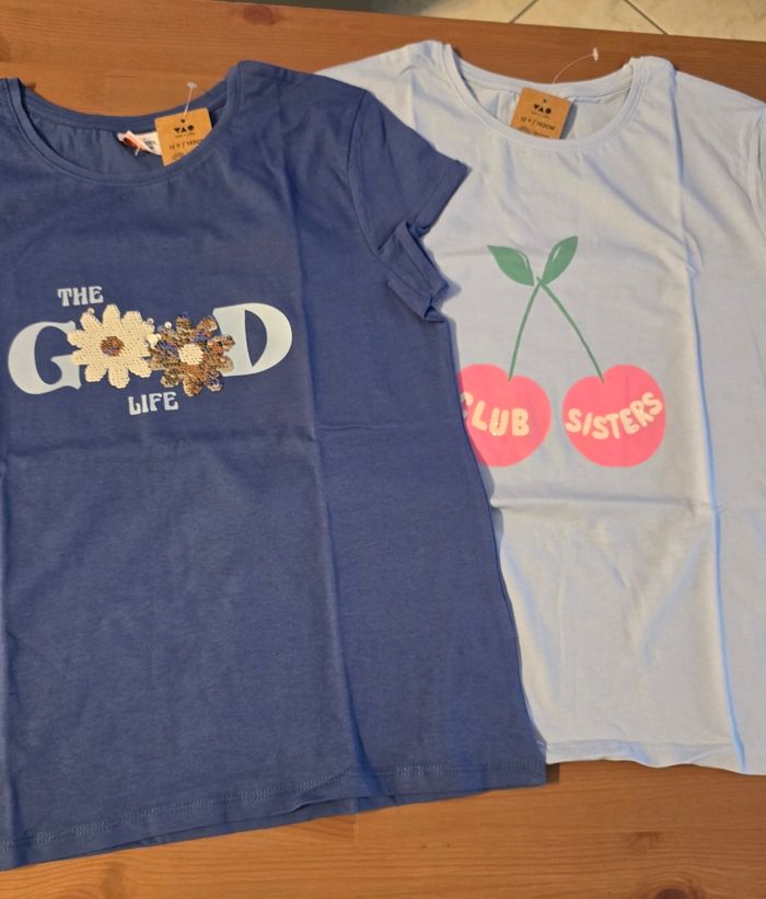 Neufs (non portés) 🏷🥰🤩😍 teeshirts MC 12 ans fille - photo numéro 3
