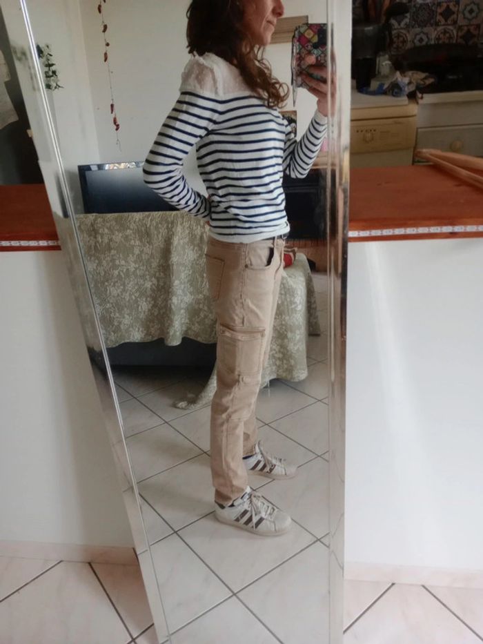 Pantalon femme 42 caramel marron c68 - photo numéro 3