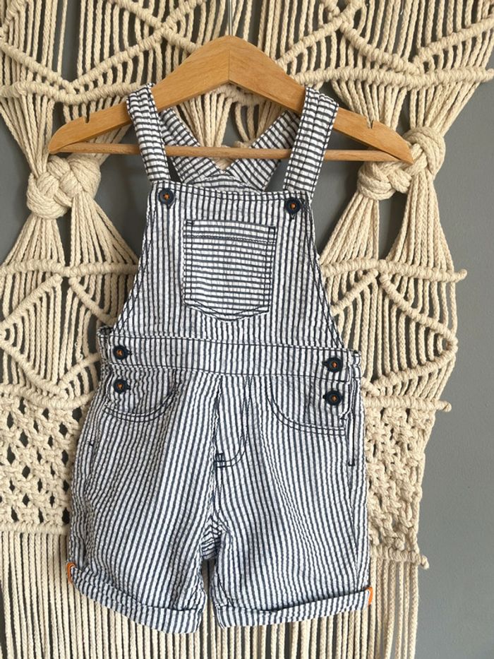 Salopette-short rayé t.24m