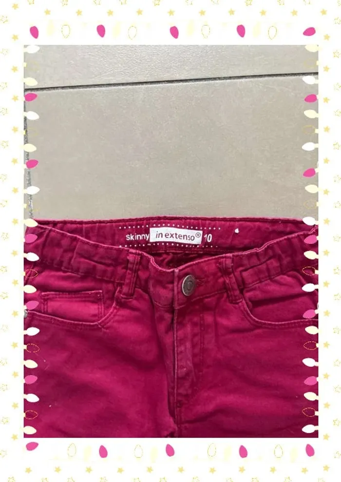 Jean skinny inextenso enfant fille taille 10 ans - photo numéro 3