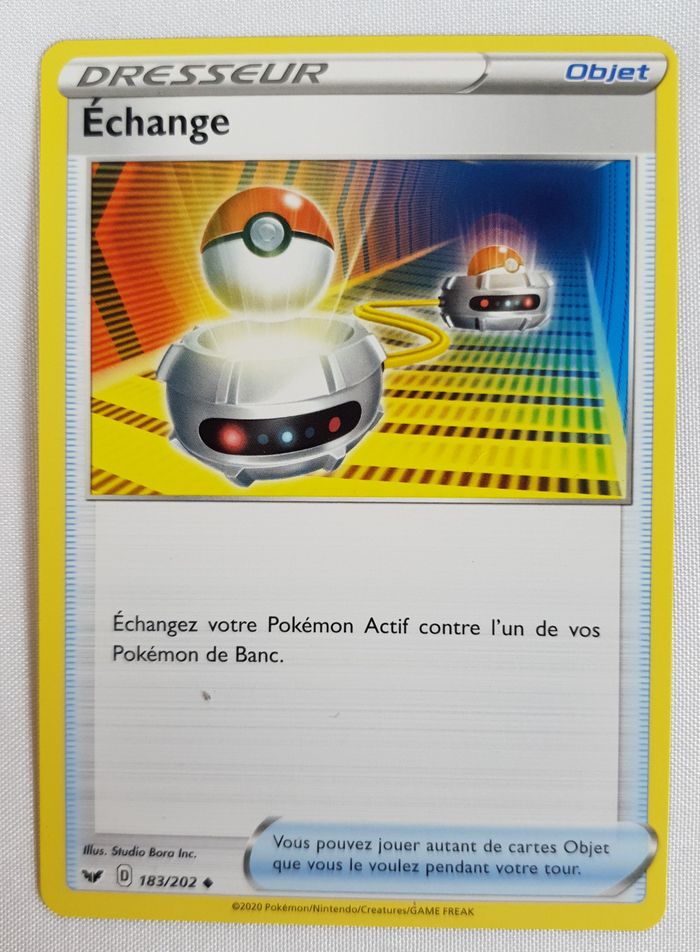 Carte Pokemon Echange 183/202 ◆ Epée et Bouclier FR ©