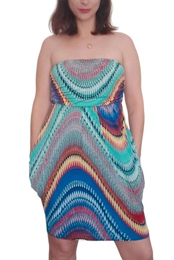 Robe bustier colorée psychédélique