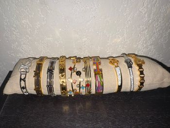 Lot de 10 joncs en acier inoxydable 