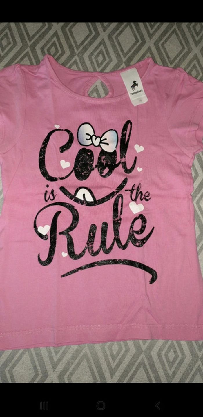 T-shirt fille 6 ans rose - photo numéro 2