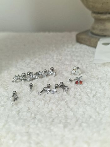 Lot piercing strass perle