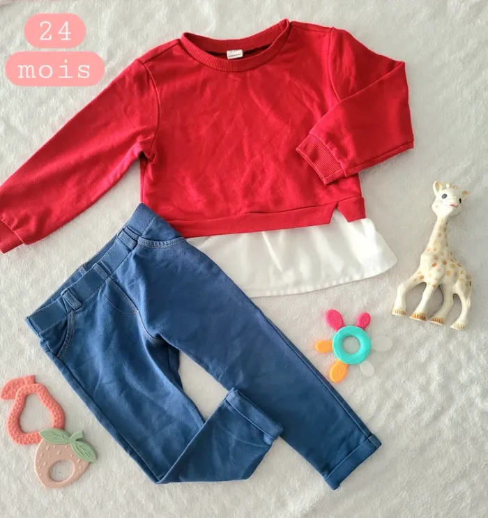 Ensemble confort sweet et jegging 24mois