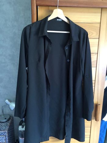 Robe chemise tunique noir