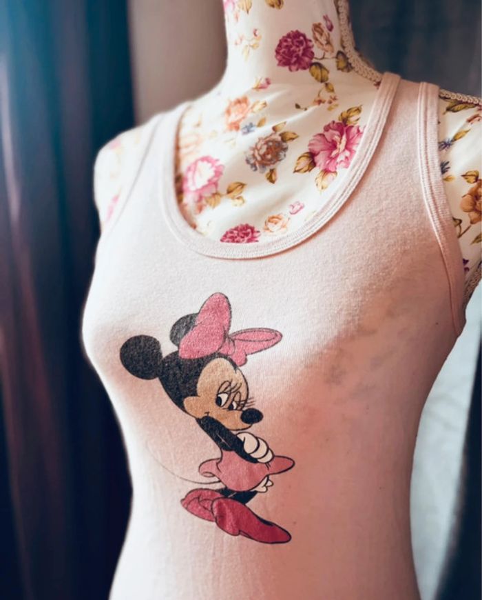 🎀 Débardeur Minnie Disney – rose pastel (T40) 🎀 - photo numéro 2