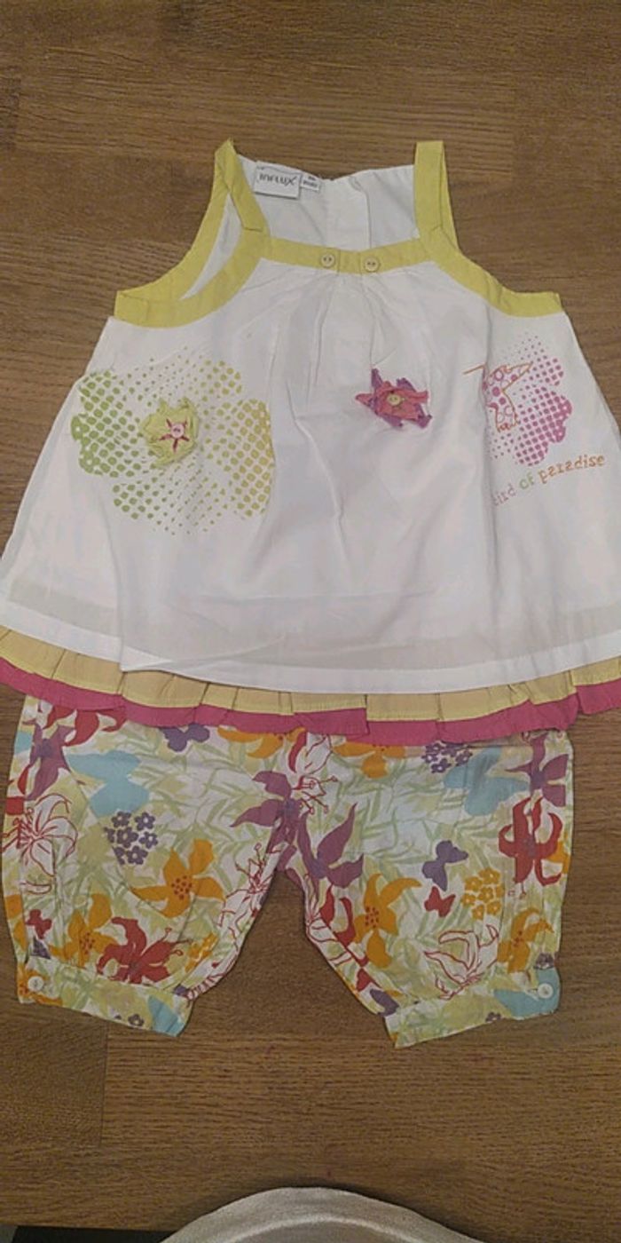 Ensemble blouse et short 18 mois