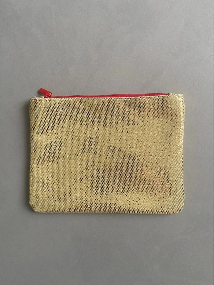 Pochette pailletée doré