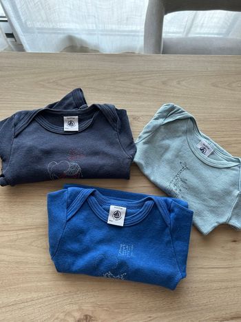 Lot 3 body petit bateau 6 mois