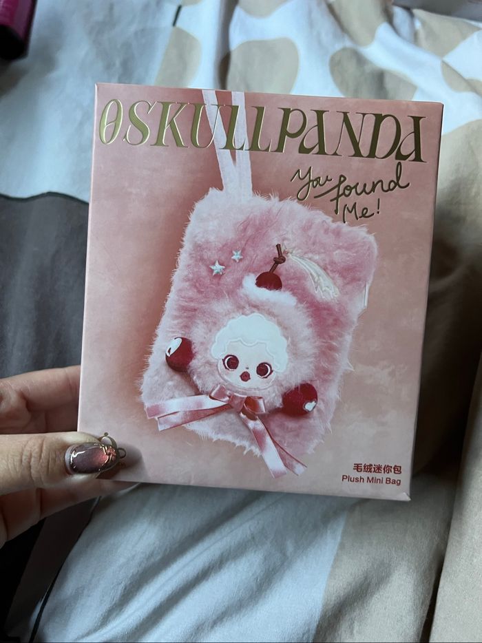 Skullpanda you found me plush bag