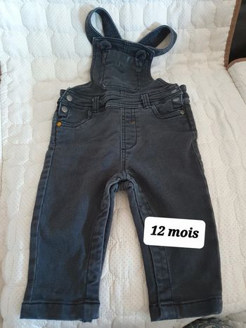 Salopette jeans noire 12mois