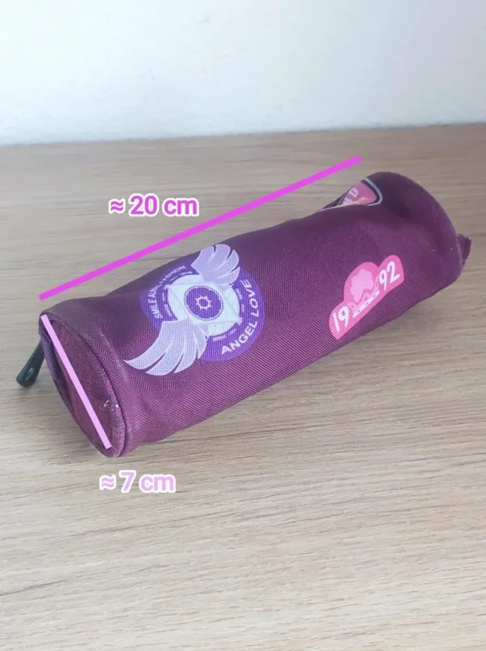 Trousse scolaire violet rose Angel Love Fashion - photo numéro 5