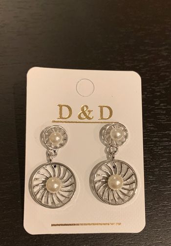 Boucles d’oreille fantaisie couleur argent