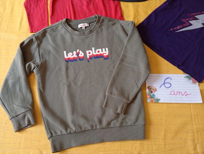 Lot de 3 vêtements assortis : 2 tee shirt + 1 sweat Catimini 6 ans garçon - photo numéro 2