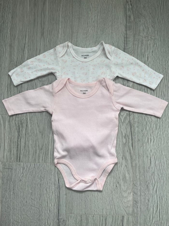 Lot de 10 bodies ML bébé – 3 mois / marques Kiabi, Tex, Petit Bateau & Absorba - photo numéro 2