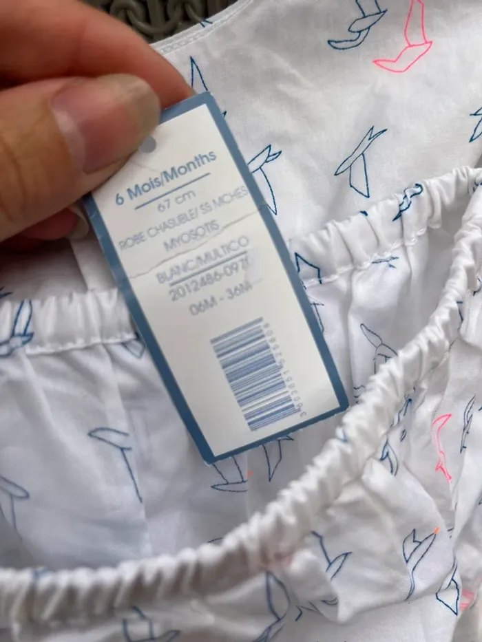 Magnifique robe blanche Jacadi neuve avec étiquette 6m - photo numéro 4