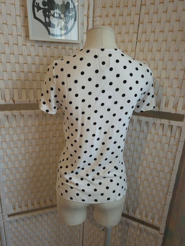 Joli top blanc à pois noirs Karl Marc John femme TS / 36 - photo numéro 2