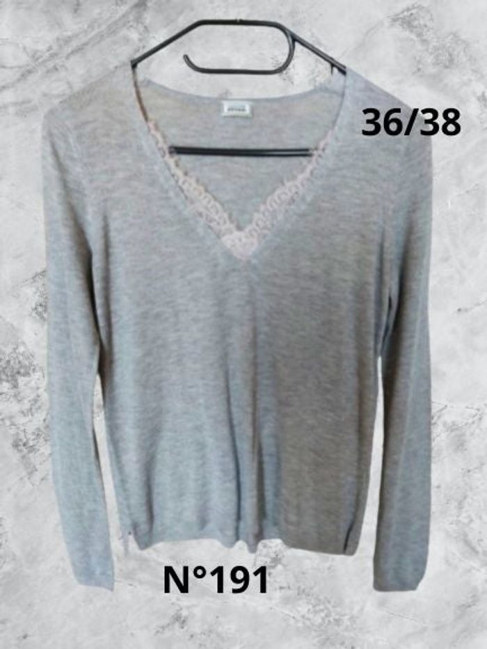 N°191 Pull gris T36/38. Pimkie.