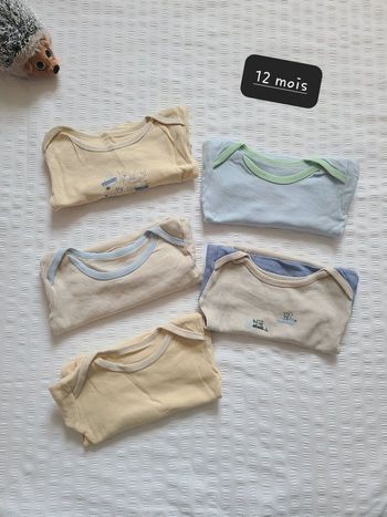 Lot body manche longue 12 mois