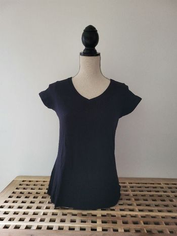 T-shirt col V Noir