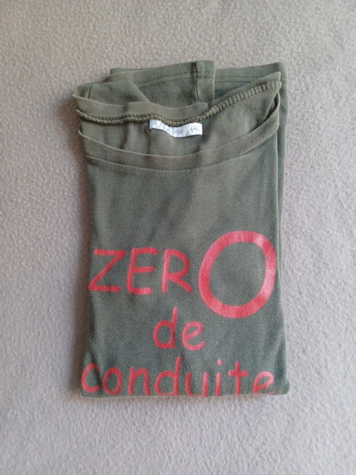 T shirt Mim zérO de conduite kaki foncé