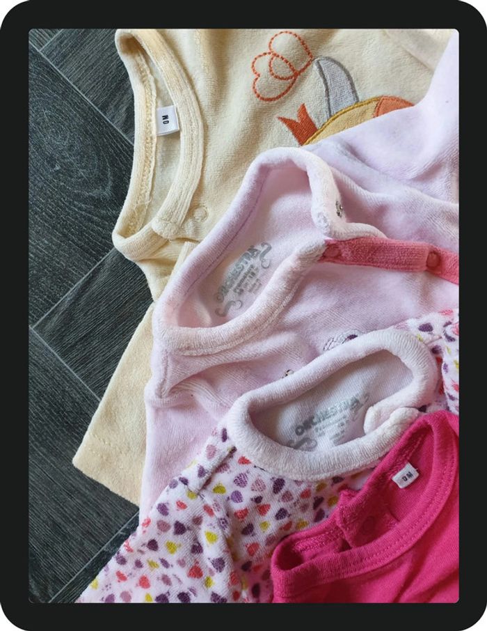 lot de 4 pyjamas Naissance fille dont 2 de marque Orchestra - photo numéro 4