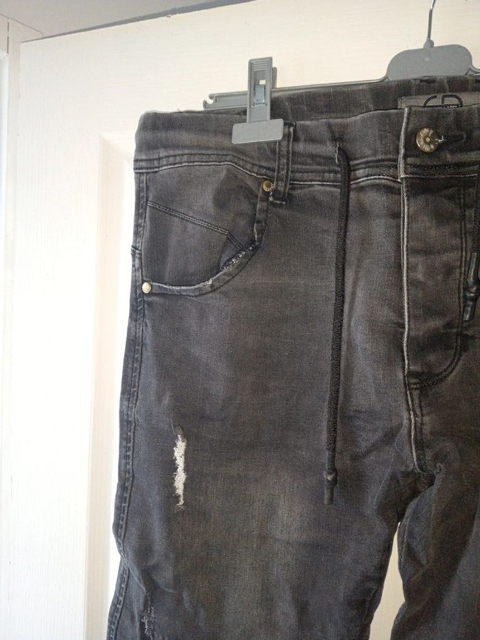 Pantalon gris taille w36 taille élastique - photo numéro 4
