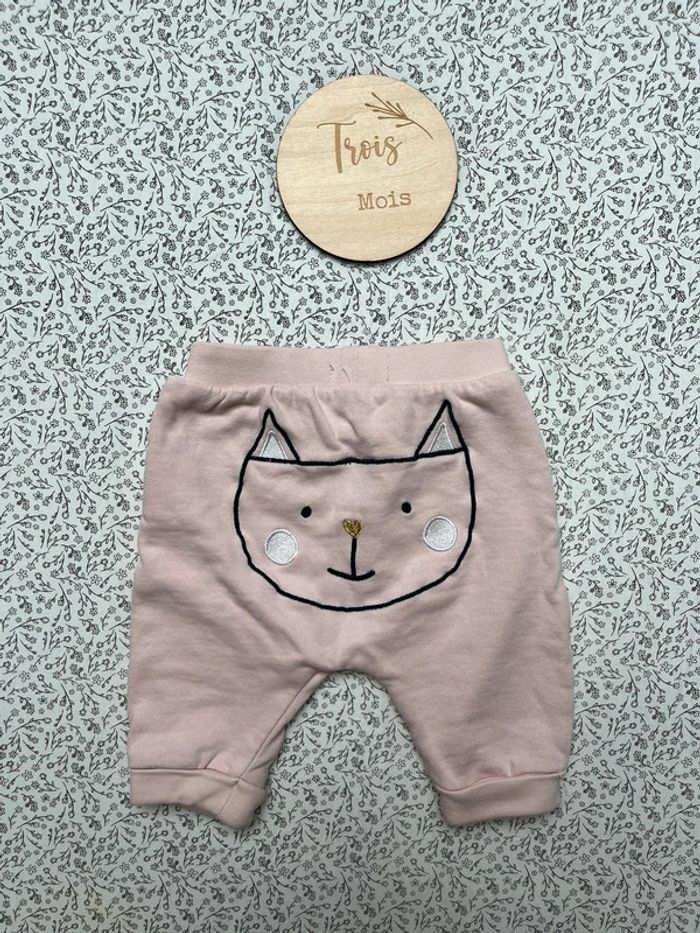 Sarouel chat rose 3 mois