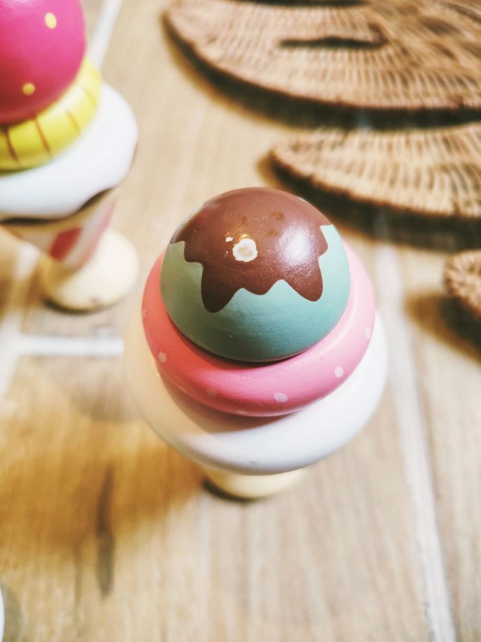 🍦Coffret Dinette esquimaux et corners avec boules de glaces en bois marque Vertbaudet - photo numéro 4