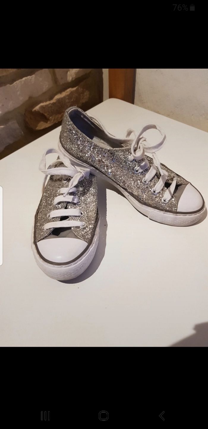 Baskets à paillettes taille 35