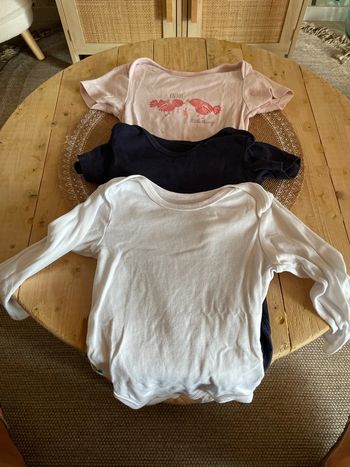 Lot 3 bodies bébé fille