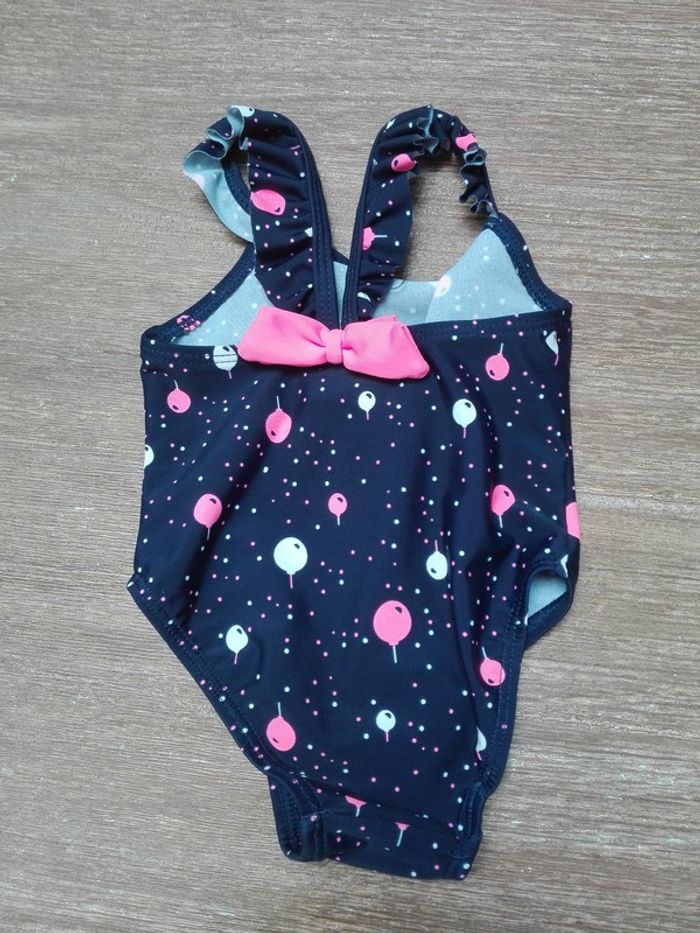 Maillot de bain 1 pièce bleu ballons bébé fille 6 mois NEUF tape à l'oeil