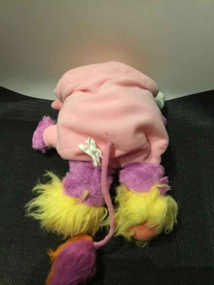 Peluche Popples polochon rose slumber party pancake Mattel vintage 22cm - photo numéro 7