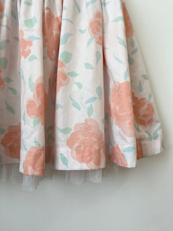 Robe rose à fleurs (détails en tulle pailleté) - Petit Bateau 6 ans (116cm) - photo numéro 7