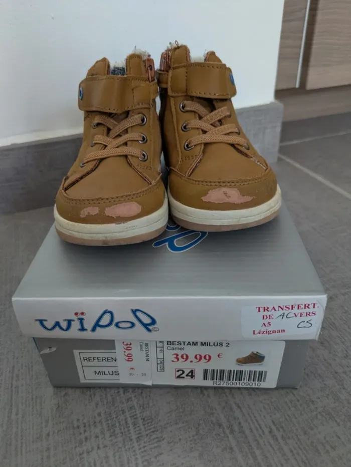 Bottines Wipop Camel taille 24