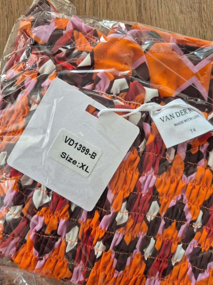 Top Court Femme Orange et Rouge - photo numéro 3