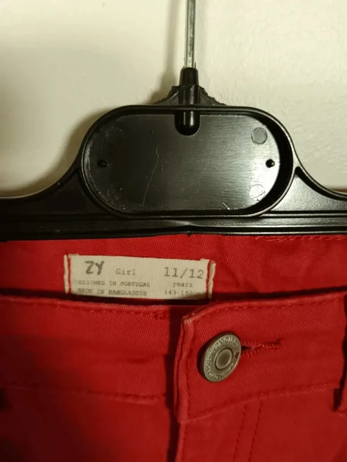 C13 jeans rouge ZY girl 11-12ans - photo numéro 3