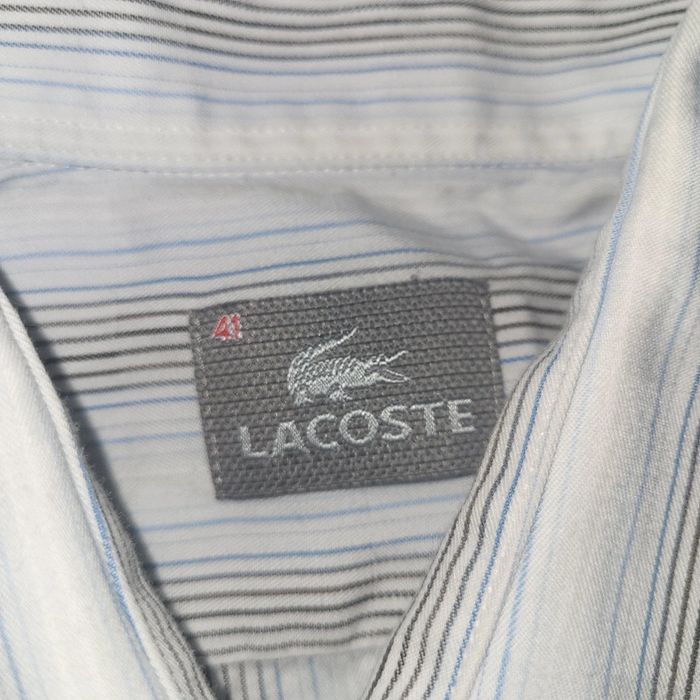 Chemise à Rayure - Manche Longue 👔 Lacoste - Taille 41 - photo numéro 4