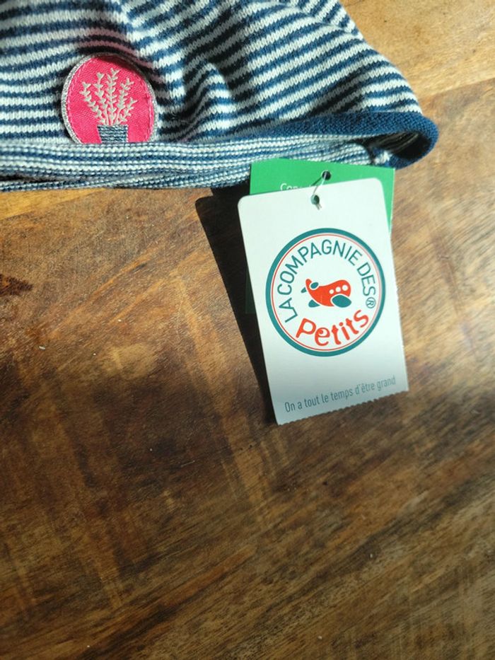 Bonnet rayures enfant fille taille 49 cm - photo numéro 2