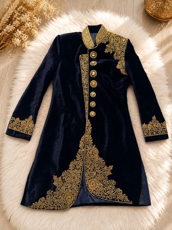 Sherwani bleu