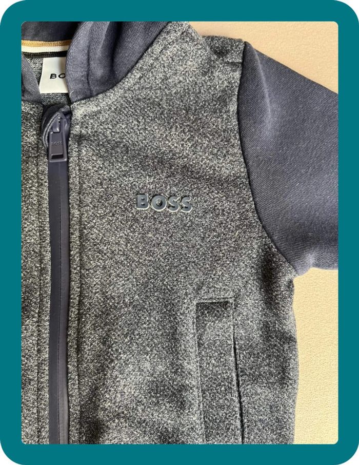 Sweat capuche bicolore 6 mois - Hugo Boss - photo numéro 2