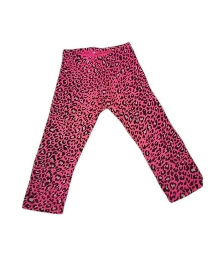 Legging court capri rose léopard taille 10 ans