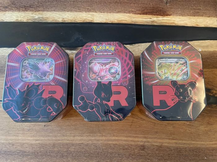 Lot 3 Pokébox Team Rocket - Mewtwo + Nidoking + Persian - EV10 Rivalités Destinées- NEUF FR